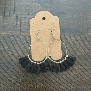 Black Fringe Earrings